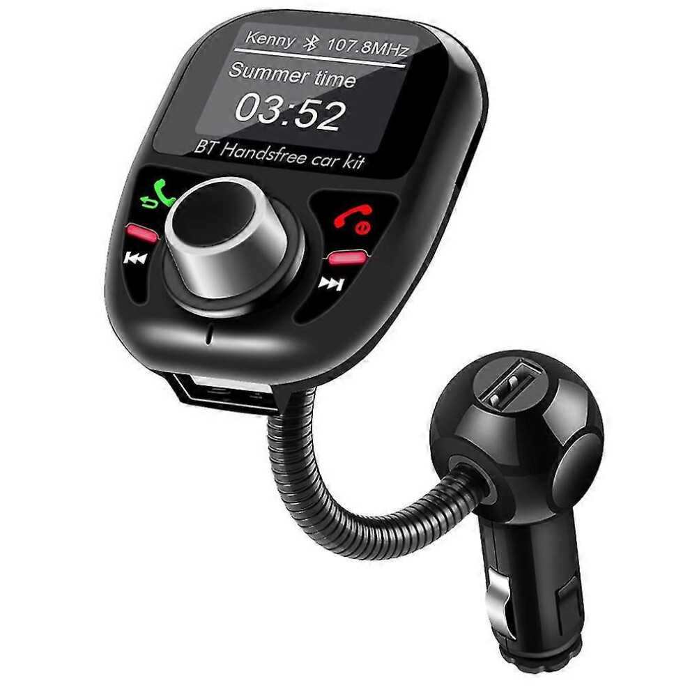 Kikidex (As Show, One Size) Car Radio Adapter Fm Transmitter Portable Car Radio Wireless Handsfree Bluetooth Mp3 Receiver With