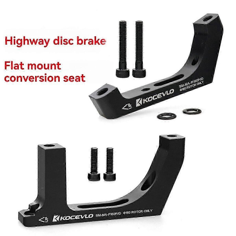 Kikidex (As Show, One Size) Flat-Mount To Post-Mount Caliper Adapter For 160Mm Rotor Road Disc Brake Fm To Pm 140 Rear