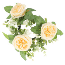 kerzenring aus künstlicher rose, tischmitte für hochzeiten