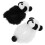 2 fell-scrunchies pandas, plüsch haargummis elastisch 6