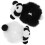 2 fell-scrunchies pandas, plüsch haargummis elastisch 9