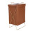 Living And Home Collapsible PU Leather Laundry Hamper with Metal Frame 1