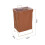 Living And Home Collapsible PU Leather Laundry Hamper with Metal Frame 6
