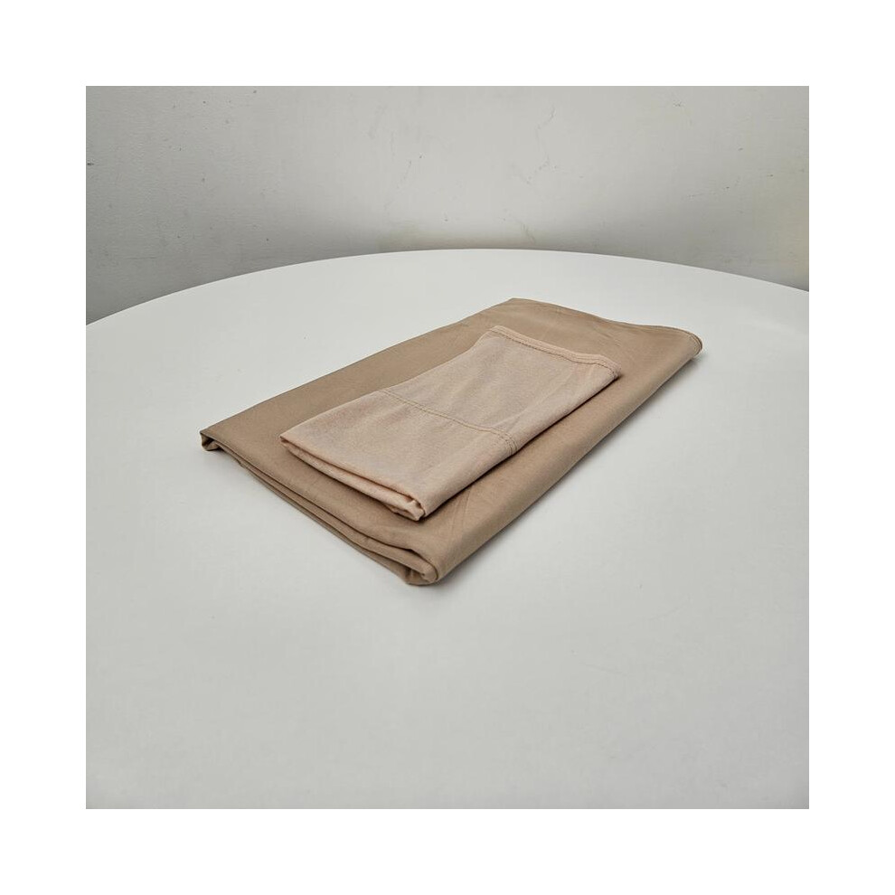 (BEIGE SET) Top Quality Jersey Hijab & Tube Bonnet Matching Set Beautiful Jersey Breathable Fabric Hijab Size 170x70cm-image-OPC-PMH9QVV-NEW