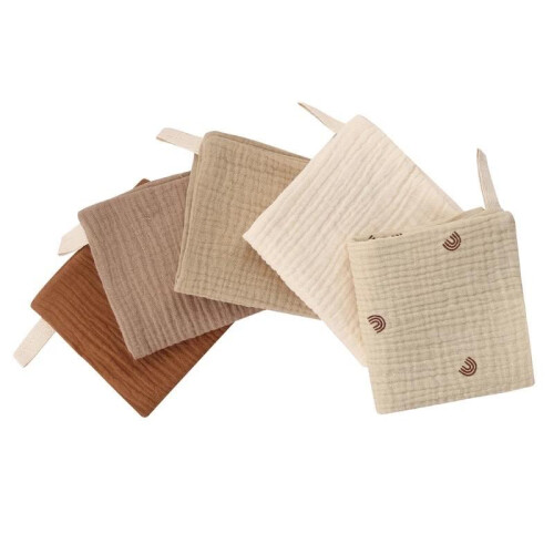 (Rainbow) Single Cotton Small Muslin Square Cloth 2