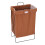 Living And Home Collapsible PU Leather Laundry Hamper with Metal Frame 4