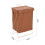 Living And Home Collapsible PU Leather Laundry Hamper with Metal Frame 6