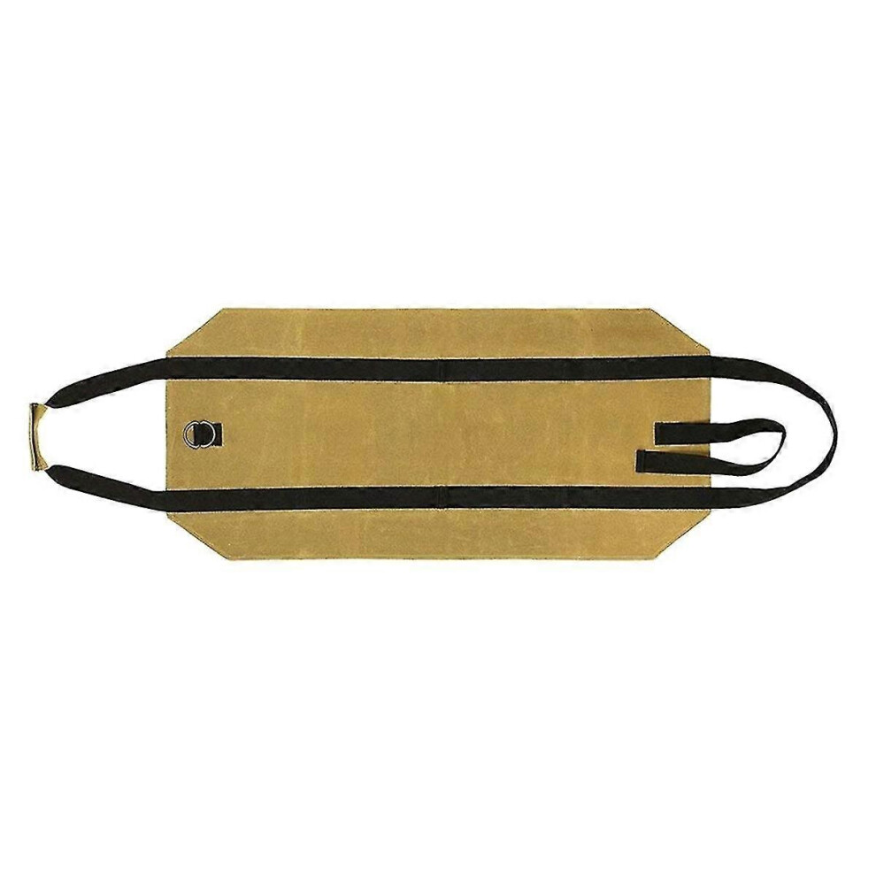 Kikidex (As Show, One Size) Oxford Cloth Firewood Tote Bag Waterproof Heavy Duty Log Carrier Wood Carrying Bag With Handles For