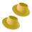 Doll Sun Hat With Ear Cutouts Empty Top Straw Hat  For-Yellow 1