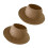 Doll Sun Hat With Empty Top  Miniature Straw Hat  For-Khaki 1