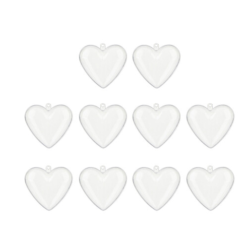 10Pcs Creative Snacks Jar for Party Display-Heart shape 6cm