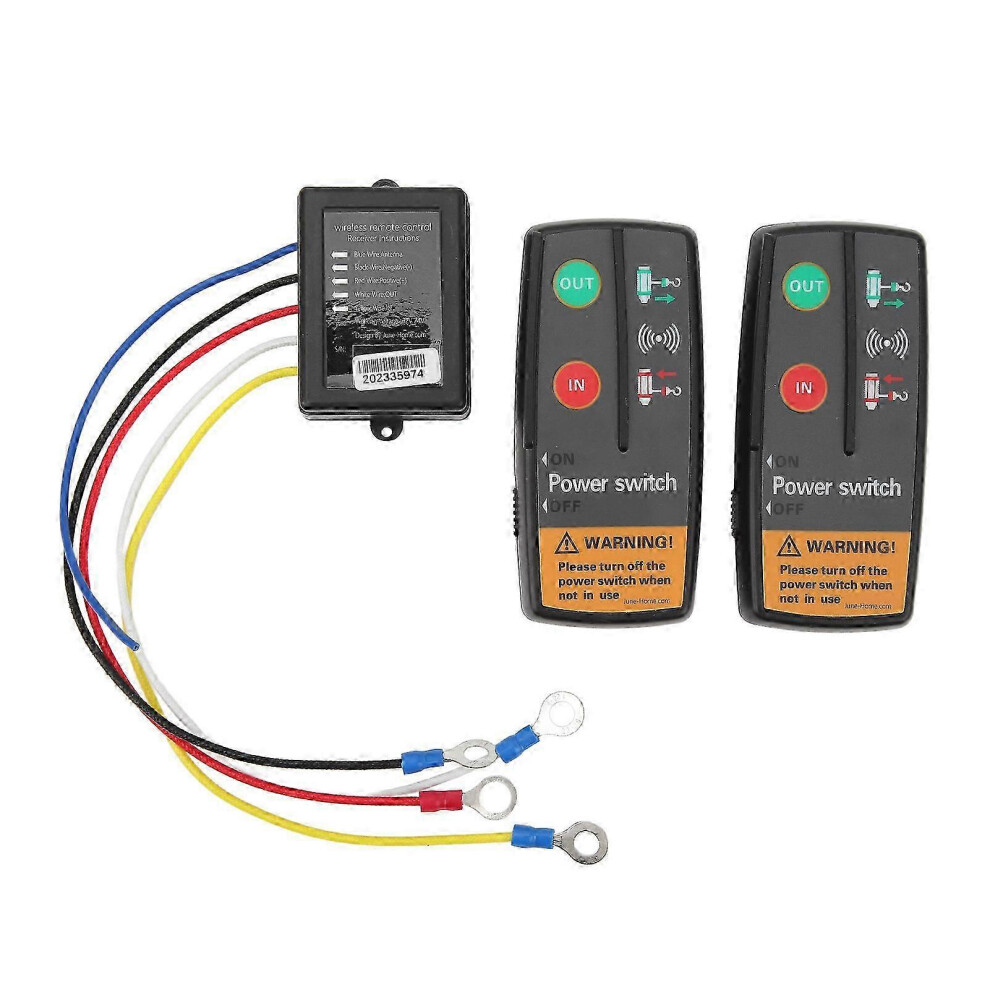 Kikidex (As Show, One Size) Wireless Winch Remote Control Kit 12V 24V Fast Response 50 Feet Accurate Control With Receiver For Truck Atv Suv Yemaa