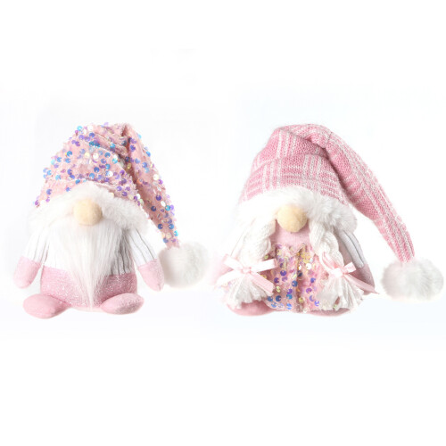 Sparkling Hat Pink Dwarfs, Soft Embroidered Christmas-1 1