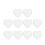 Transparent Candy Jar Decorative Candy Holder-Heart shape 8cm 1