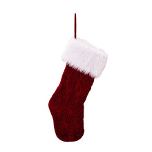 Christmas Stockings Gift Bag 17Inches Large Size Cable-Red