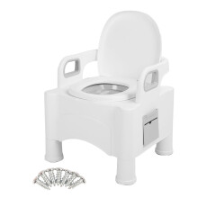 Mobile Toilette am Bett, höhenverstellbar, für