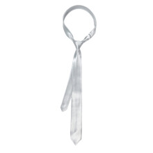 Satin Tie JK Uniform Tie Women Satin Skinny-Hand type gray
