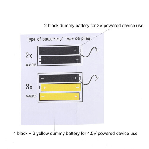 Energy Saving Alternative AAA Batteries Dummy-One for five 1