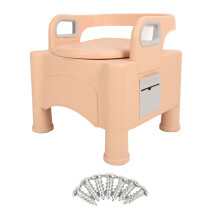 Mobile Toilette am Bett, höhenverstellbar, für