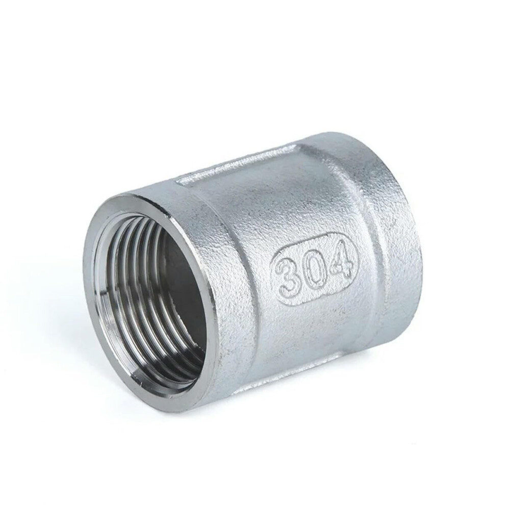 Npt Female Coupler Stainless Steel Pipe Fitting Connector 201/304/316 Ss304-3/4, Sizes 1/8 To 4 In 9393856733507