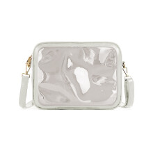 Women Crossbody Bag Girls Transparent Shoulder Bag Cute-White