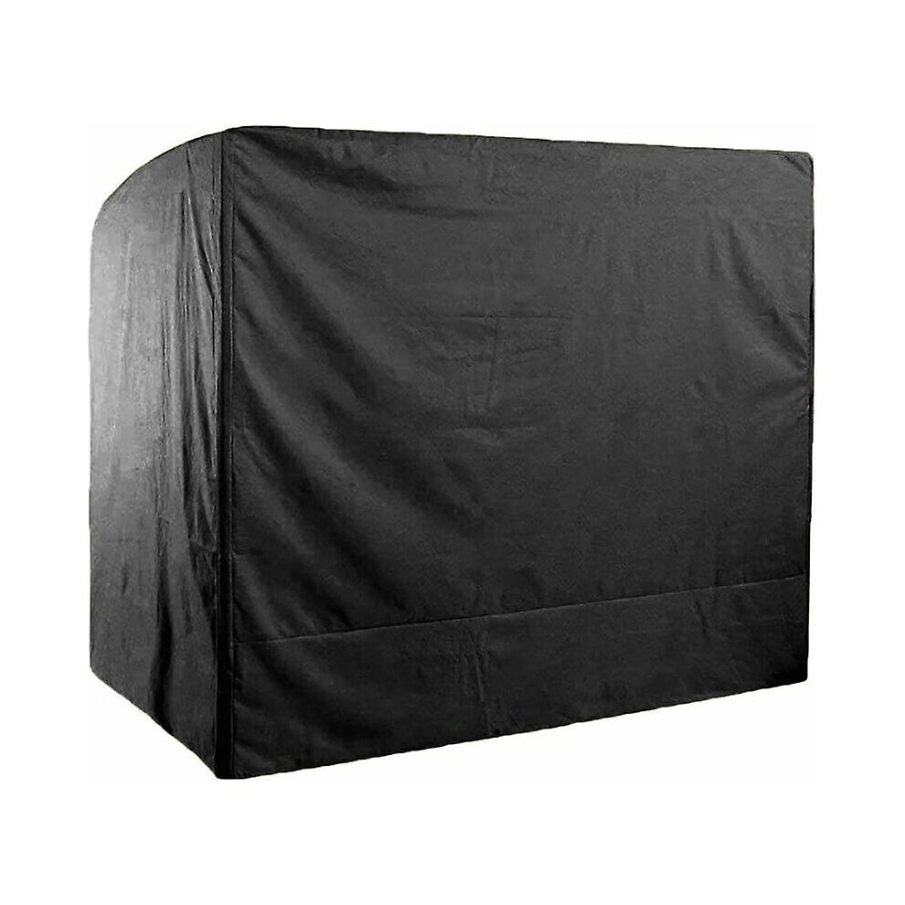 Kikidex (As Show, One Size) 3 Seater Garden Swing Cover Waterproof,220X125x175cm 210D Oxford Anti-Uv Swing Cover Outdoor Swing Protective Cover- Black