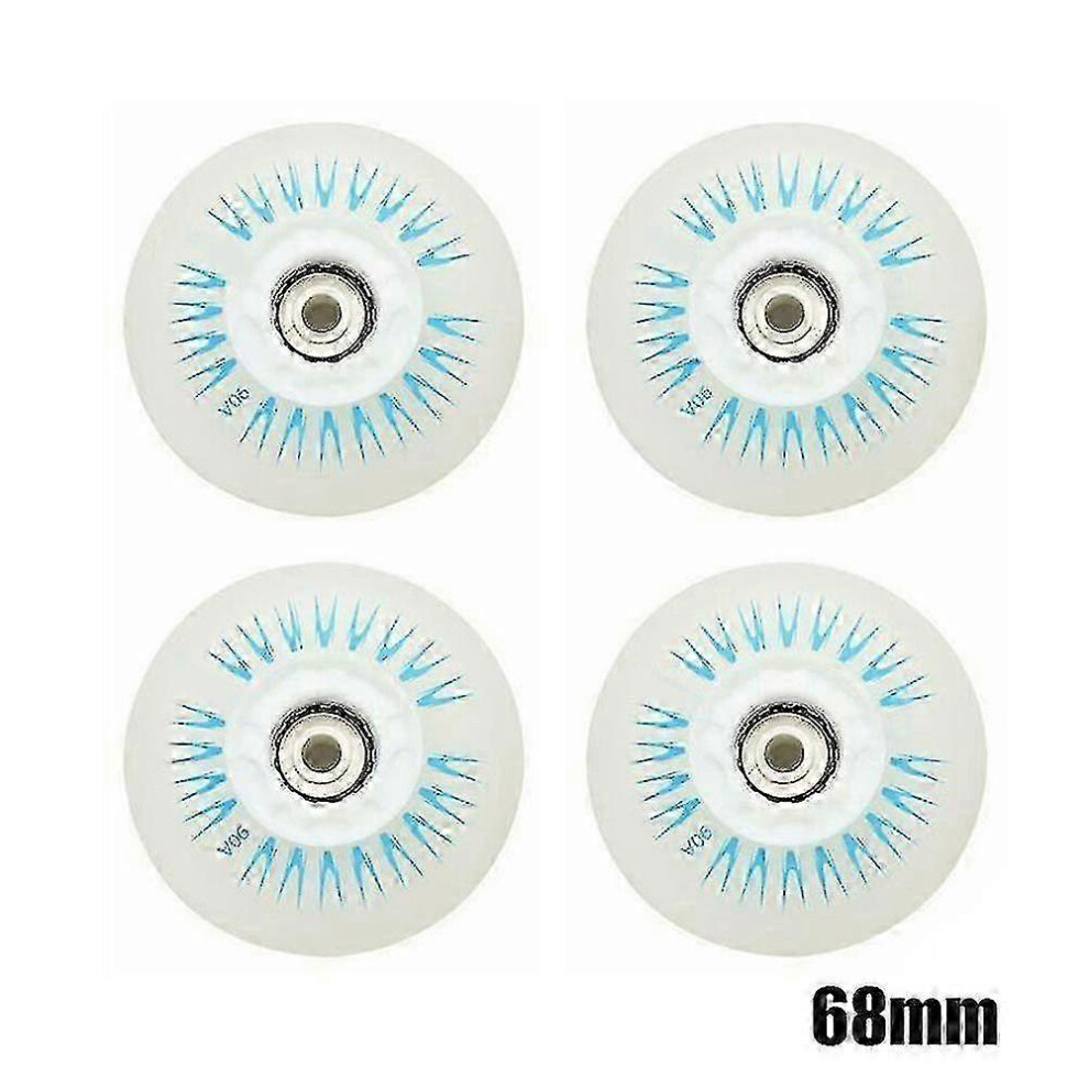 Kikidex (76Mm, ) 4Pcs Flash Inline Skate Wheels 90A Led Lighting Skating Wheels 80 76 72 68 Blue