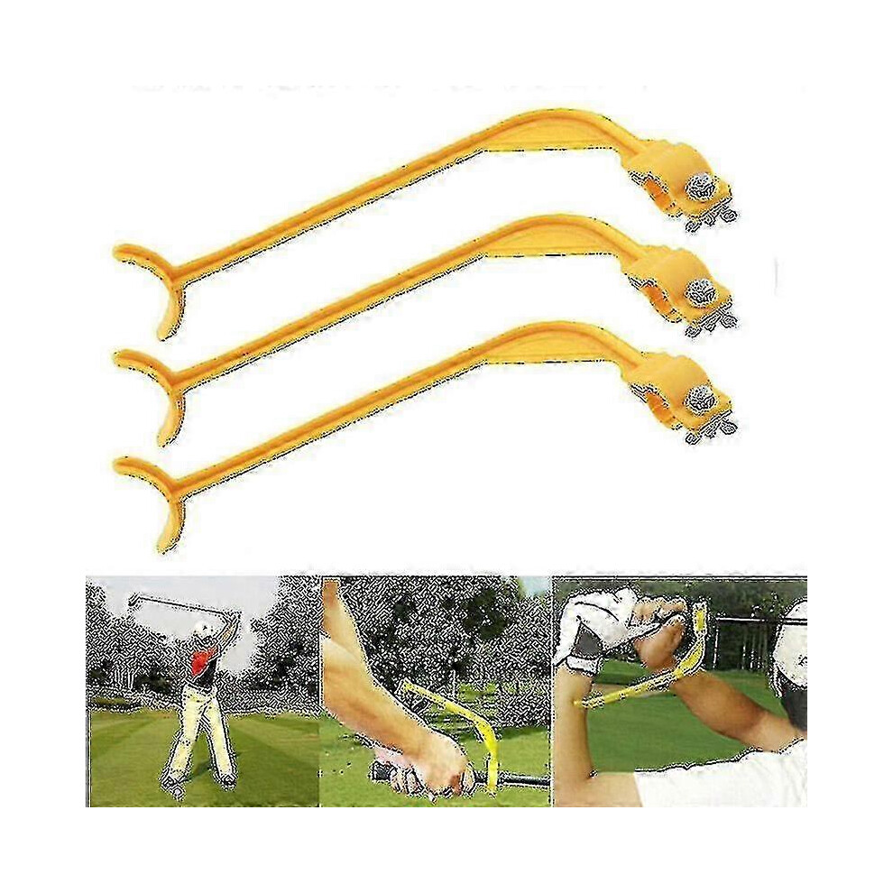 Kikidex (As Show, One Size) 3Pcs Golf Swing Trainer Practice Guide Golf Gesture Correct Wrist Training Aids