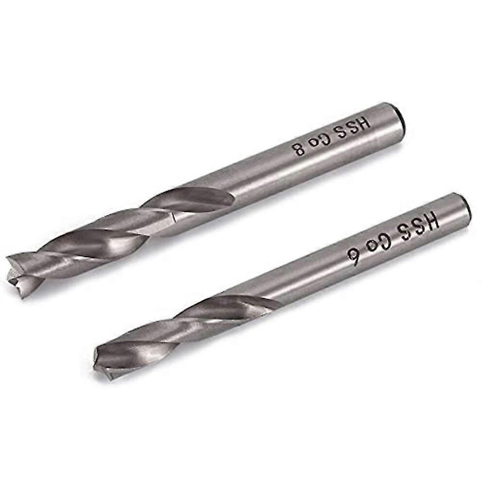 Kikidex (As Show, One Size) 2Pcs Spot Weld Drill Bit Set Hss Co Spot Welded Cutter Separate Panels Hole Cutting Bits, 6M Cobalt