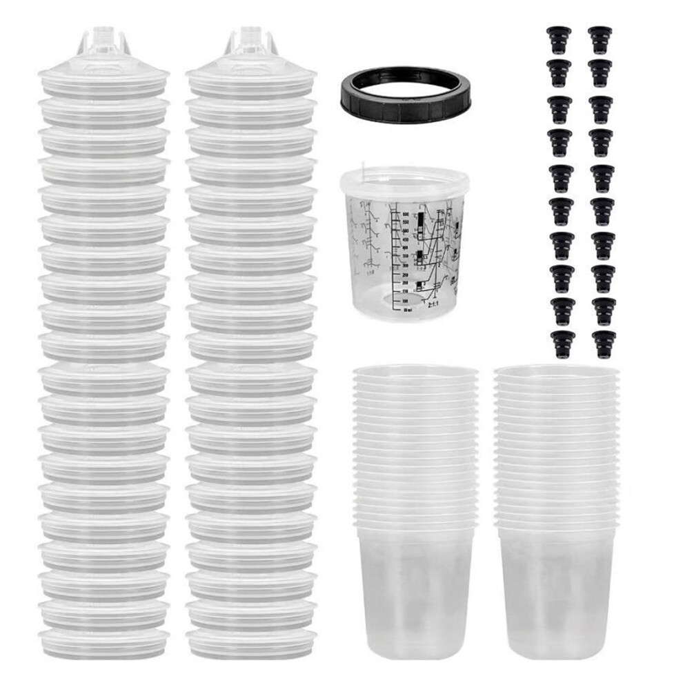 Leakproof Paint Mixing Cup With Measuring Scale For Automotive Sprayers And Car Coating Tools C Set, Disposable Stirrer 9067246411510