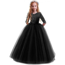 (Kids150, G) Girls Lace Tulle Princess Dress Unique Design for Festivals, Parties & Daily Wear