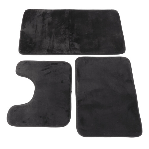 3-teiliges Toilettenmatten-Set, rutschfest, 1