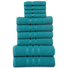 (Teal) 10-Piece Cotton Towel Set for Ultimate Comfort and Elegance in Your Bathroom. Premium Quality Ultra Soft.2 Bath Towels, 4 Face