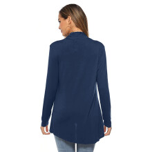 Dunkelblaues Langarmtop XXL 100% Polyester