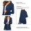 Dunkelblaues Langarmtop XXL 100% Polyester 7