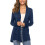 Dunkelblaues Langarmtop XXL 100% Polyester 4