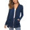 Dunkelblaues Langarmtop XXL 100% Polyester 3