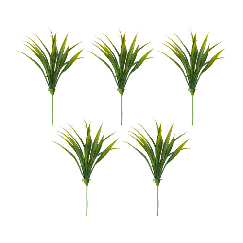 Pack of 2 Artificial Orchids Grass Stems Realistic Plastic-B 5
