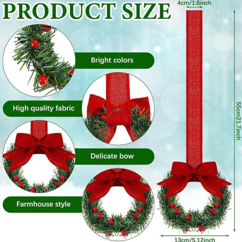 Cabinets Wreath Ribbon Wall Hooks Plastic-Light Yellow 4pcs 2