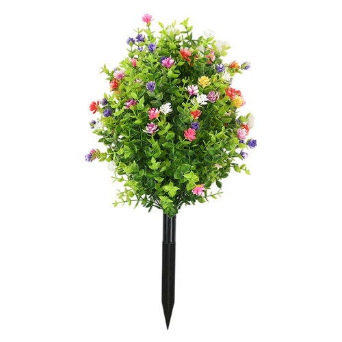 Plastic Soft Rubber Faux Eucalyptuses Plant Stake-Mixed colors
