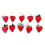 10 Artificial Strawberry Faux Fruit Lightweight Decorative 1