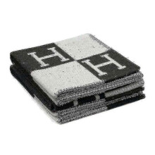 (Grey) Blanket Cashmere Blended Crochet Portable 130x170cm