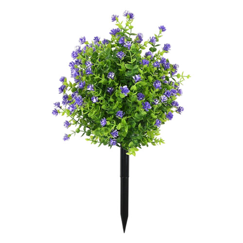 Eucalyptuses Greenery Stake Artificial Plant For-Purple blue