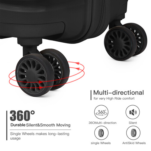 24inch PP Luggage Hard Shell Suitcase With TSA Lock 2