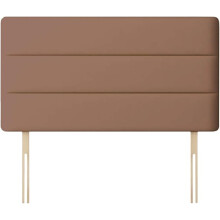(Single Brown)Plush Velvet Horizontal Lined Headboard