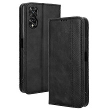 (Style C) For TCL 505 T509K T5094 Case Retro Leather Magnetic Closure Flip Phone Cover