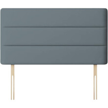 (Single Steel)Plush Velvet Horizontal Lined Headboard