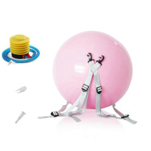 (45cm, Pink) Auxiliary Ball,Assist Ball,Multifunctional Ball Balance Ball,Adjustable Shoulder Straps Anti Slips Stretch Training Fitness Ball