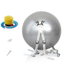(45cm, Grey) Auxiliary Ball,Assist Ball,Multifunctional Ball Balance Ball,Adjustable Shoulder Straps Anti Slips Stretch Training Fitness Ball