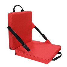 (red) Lightweight Bleacher Cushion with Backrest - Portable and Comfortable Stadium Seat for Outdoor Activities